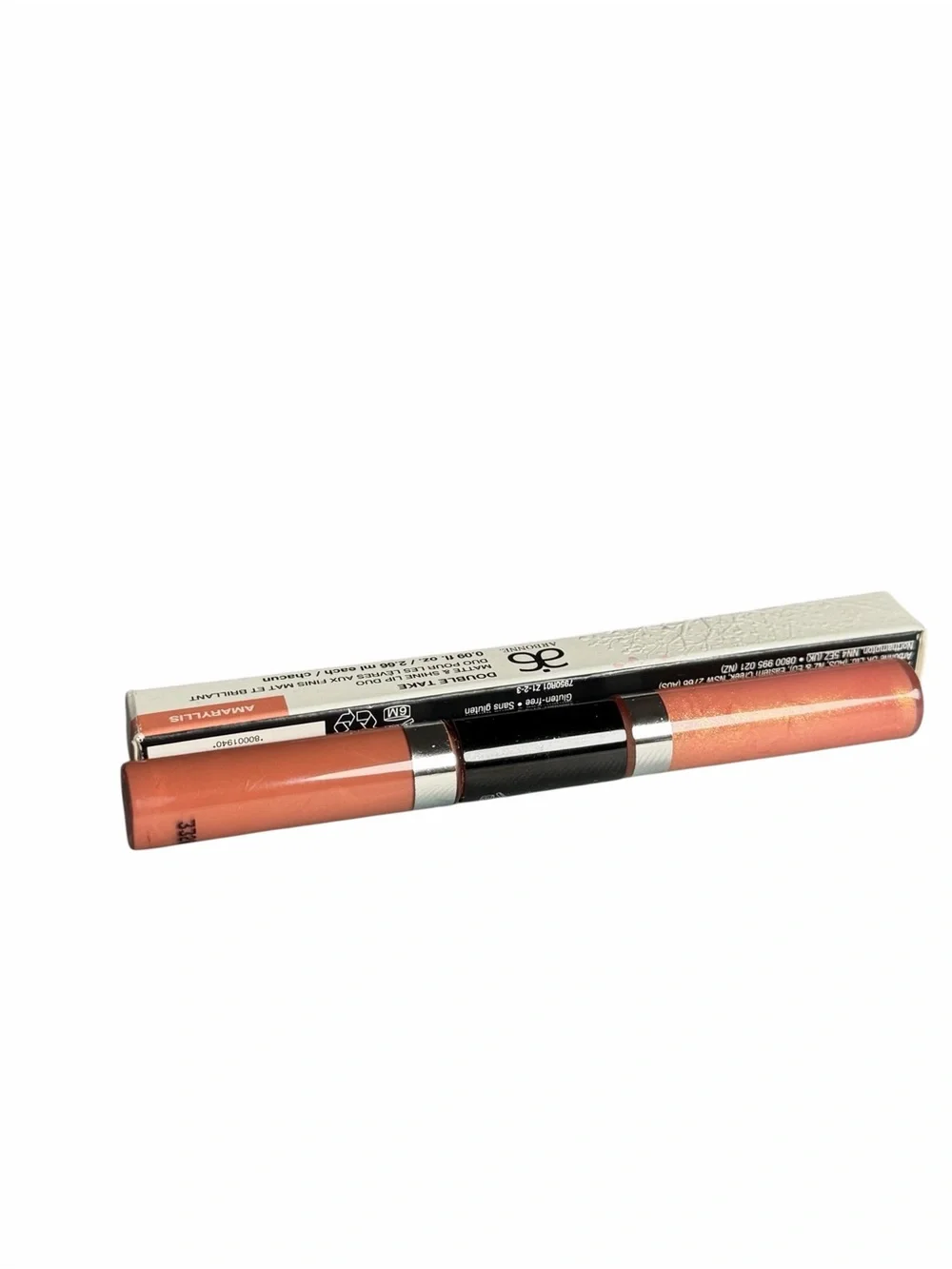 Arbonne Double Take Matte & Shine Lip Duo in Amaryllis (Peachy Coral) BNIB